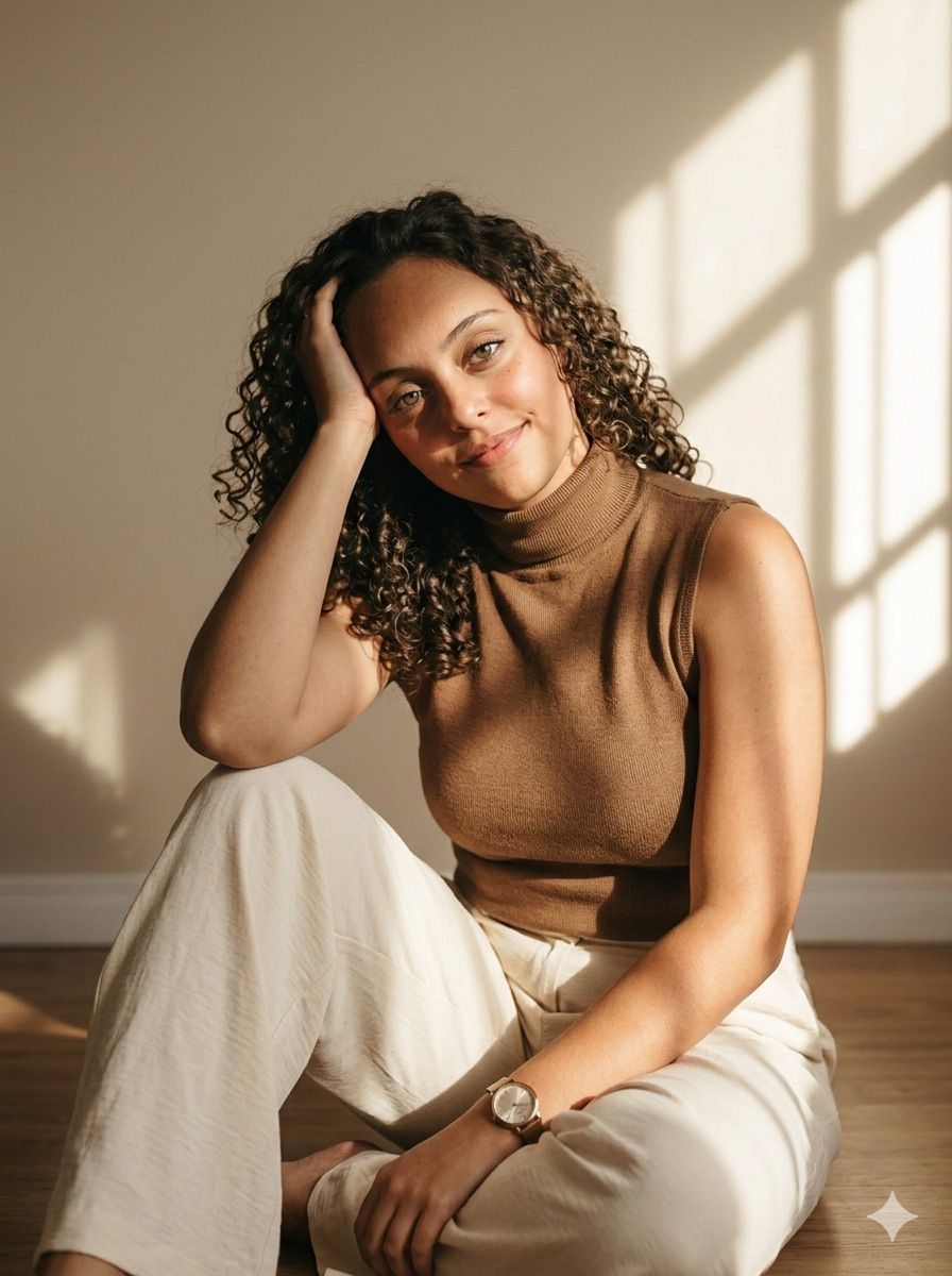 Ana Beatriz sorrindo, psicóloga